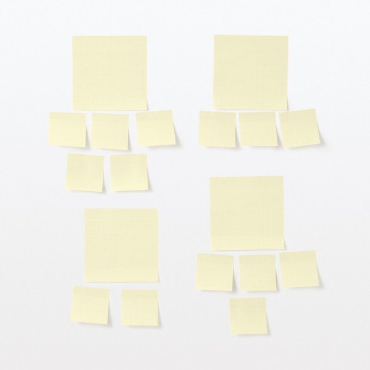 Karteczki samoprzylepne w kratkę żółte