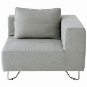 Szara sofa modułowa - element narożny 98 x 98 x 68cm