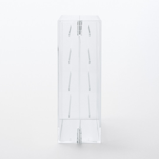 Gablota akrylowa z wieszakami na biżuterię rozkładana