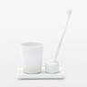 Kubek na szczoteczki do zębów porcelanowy biały