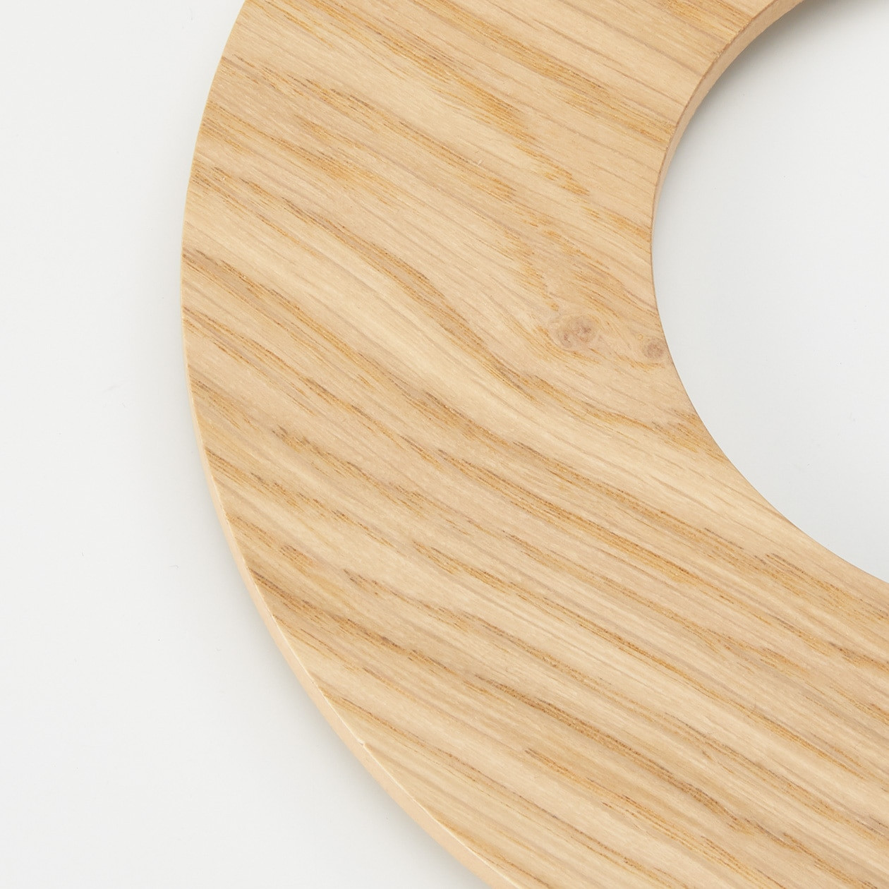 Pokrywa na kosz na śmieci okrągły fornir dębowy