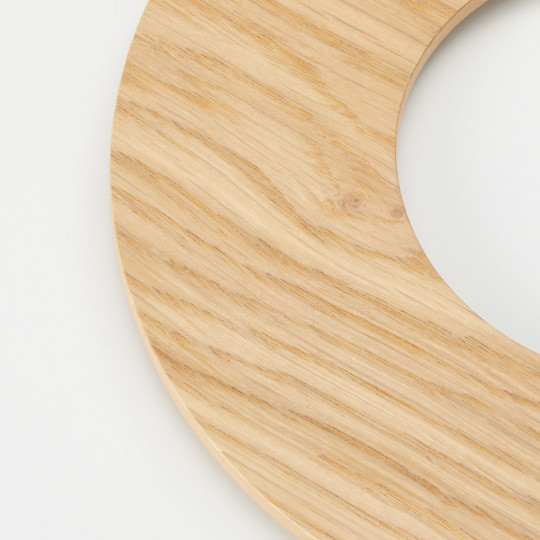 Pokrywa na kosz na śmieci okrągły fornir dębowy