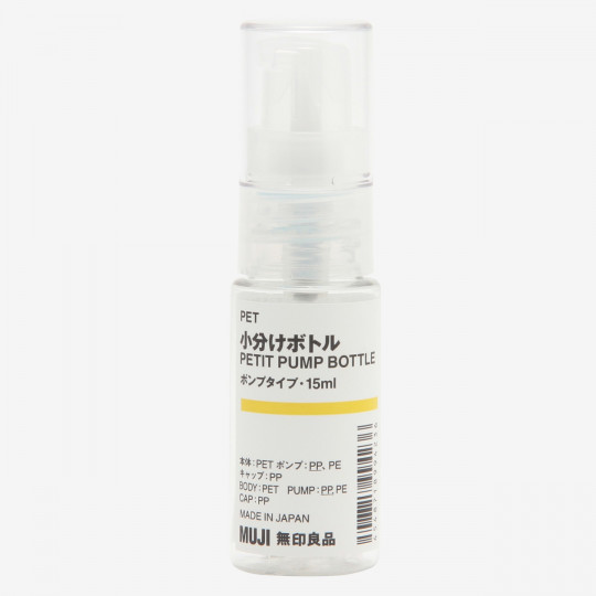 Butelka z pompką PET 15ml transparentna