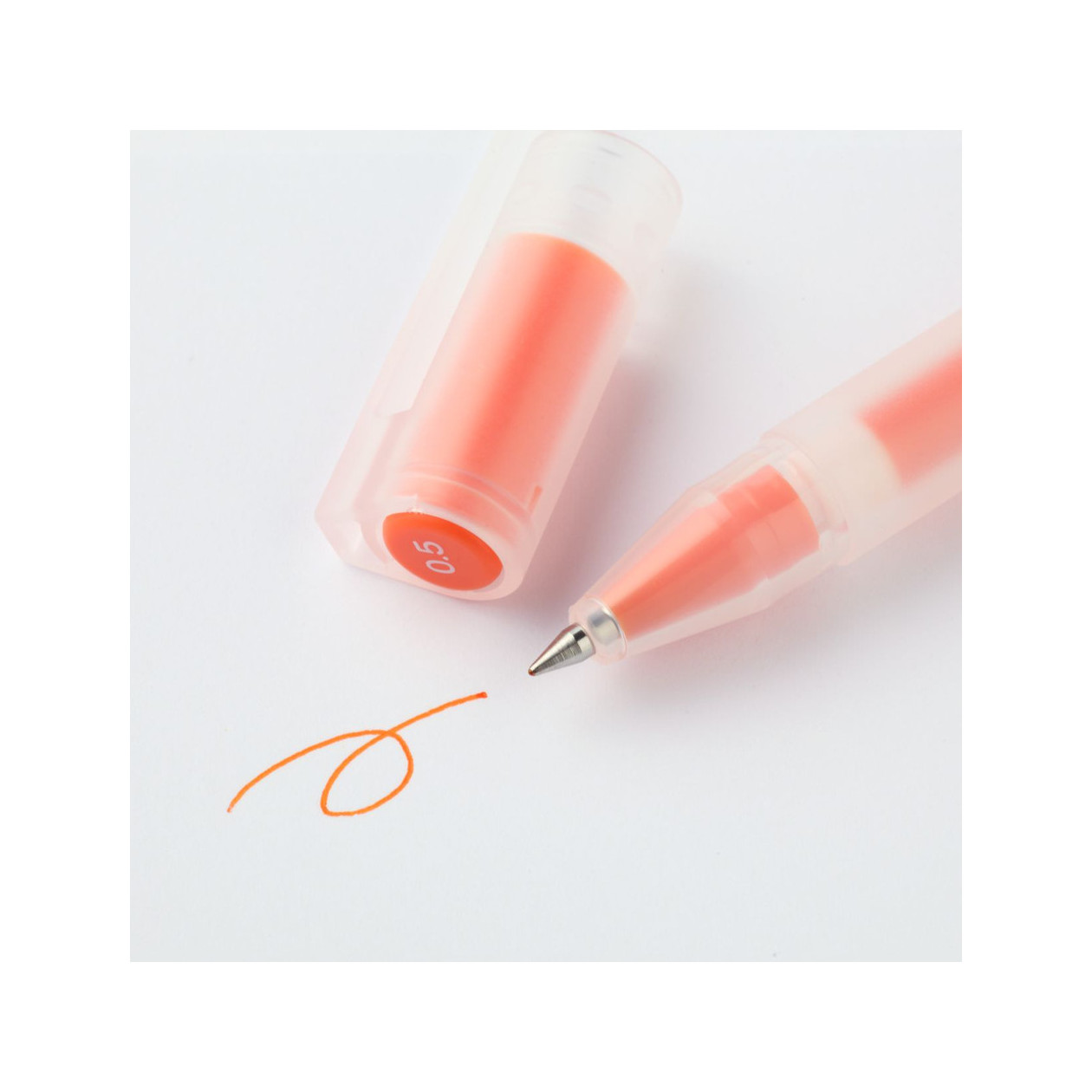 Długopis żelowy 0,5mm pomarańczowy