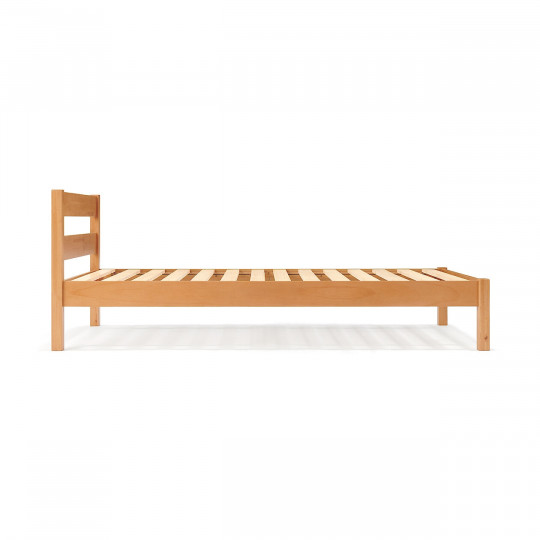 Łóżko z wezgłowiem pojedyncze 100 x 201.5 cm kauczuk