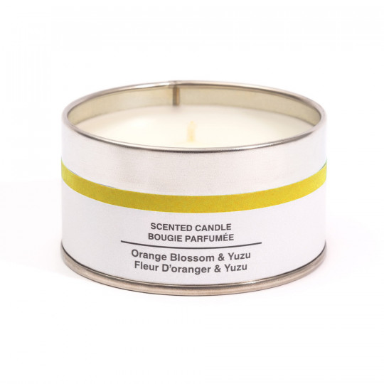 Świeca zapachowa w puszce kwiat pomarańczy i yuzu