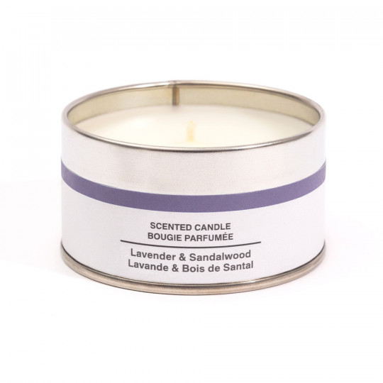 Świeca zapachowa w puszce lawenda i drzewo sandałowe