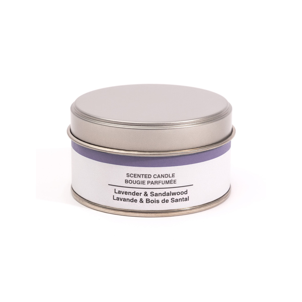 Świeca zapachowa w puszce lawenda i drzewo sandałowe