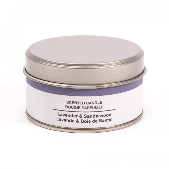 Świeca zapachowa w puszce lawenda i drzewo sandałowe