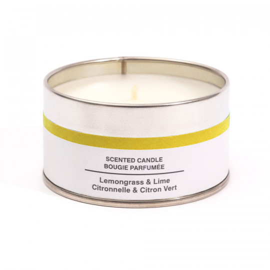 Świeca zapachowa w puszce trawa cytrynowa i limonka