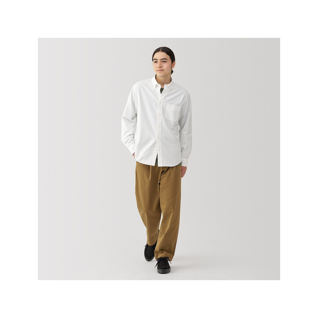 Koszula z bawełny oxford biała