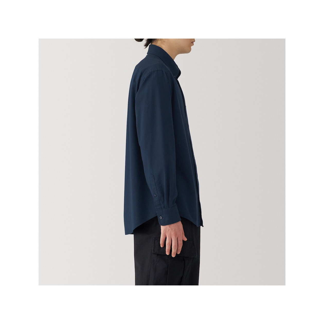 Koszula z bawełny oxford granatowa