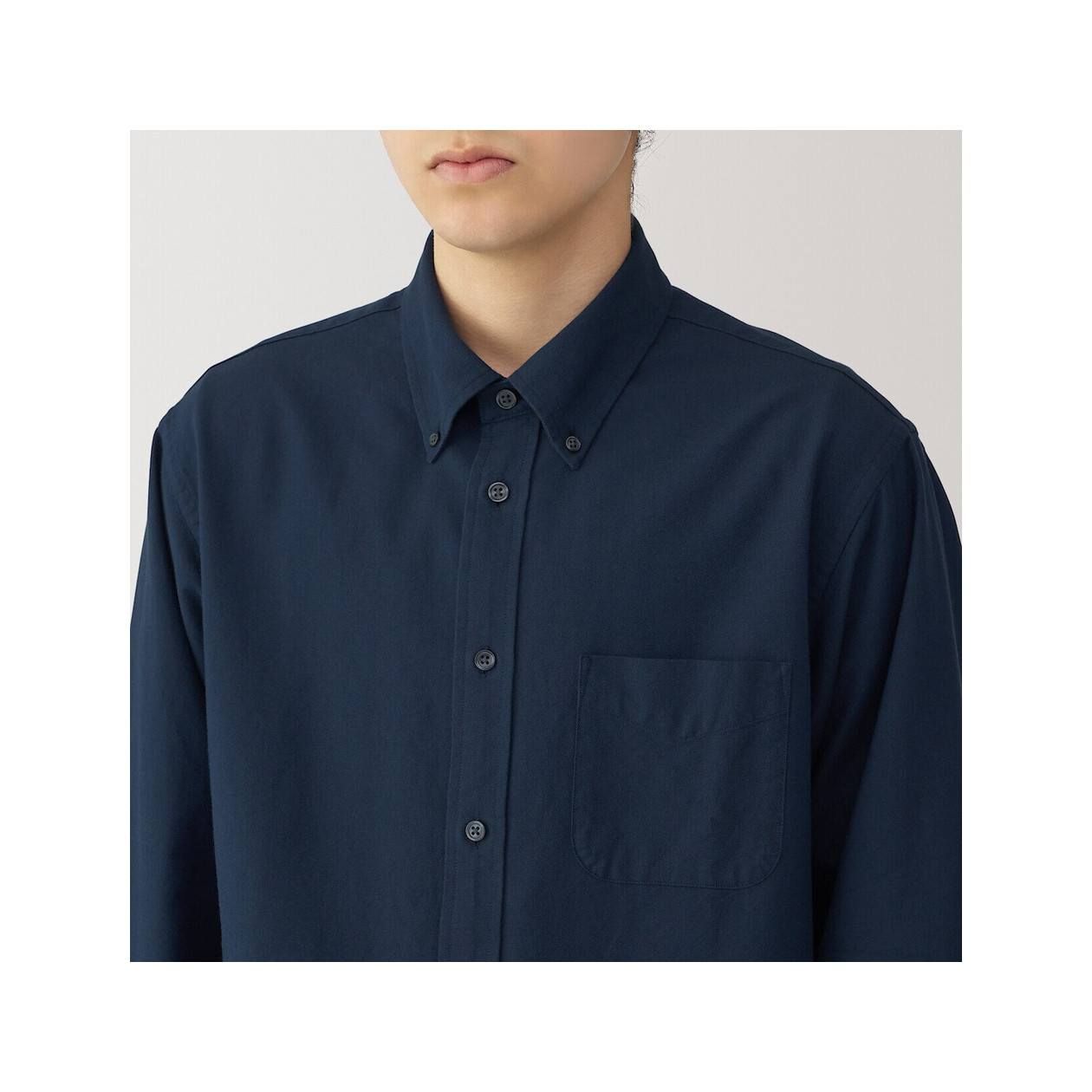 Koszula z bawełny oxford granatowa