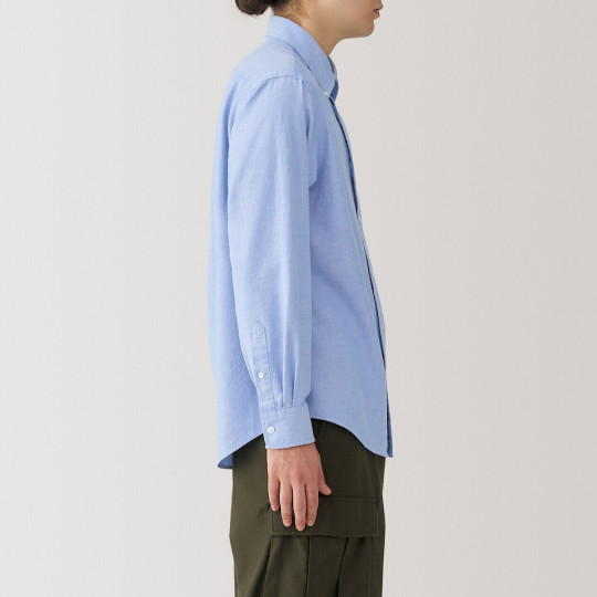 Koszula z bawełny oxford niebieska