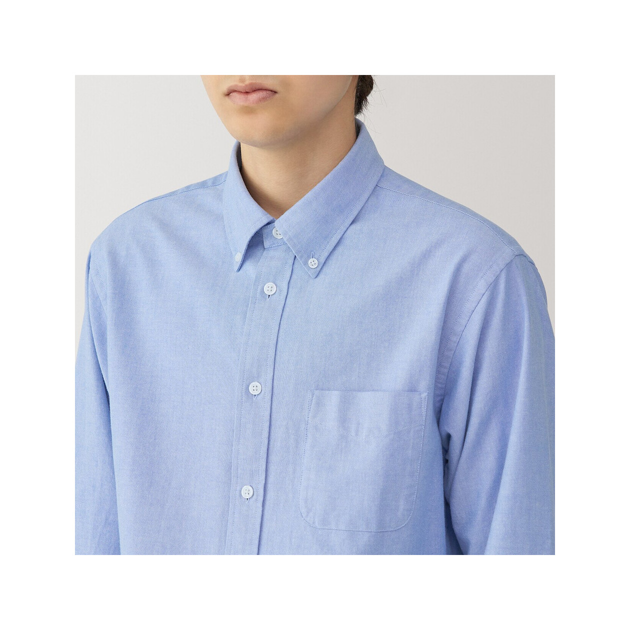 Koszula z bawełny oxford niebieska