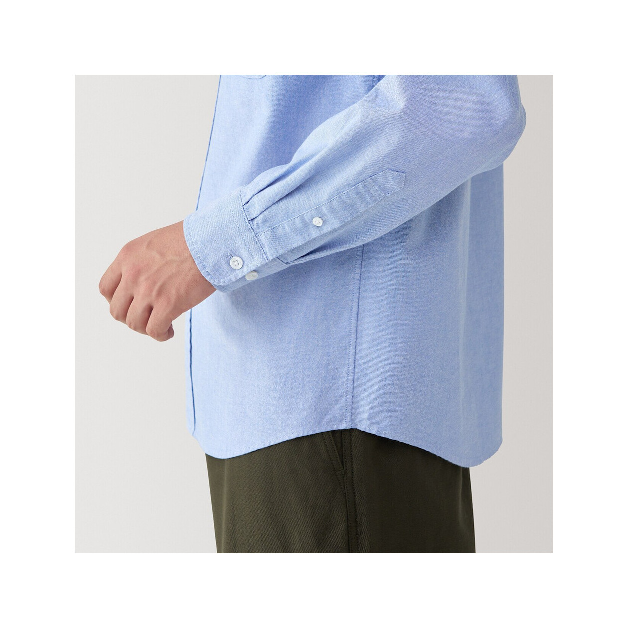 Koszula z bawełny oxford niebieska