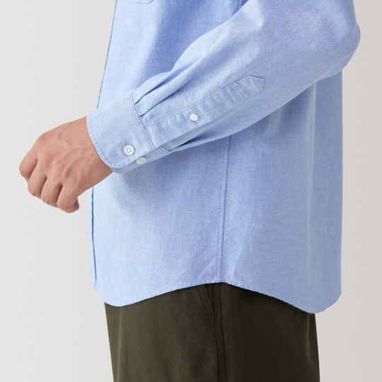 Koszula z bawełny oxford niebieska