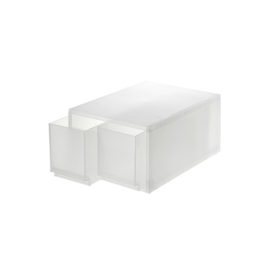 Podwójna szuflada z polipropylenu format A4 26 x 37 x 17.5 cm