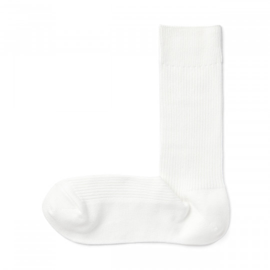 Skarpety wysokie prążkowane off white