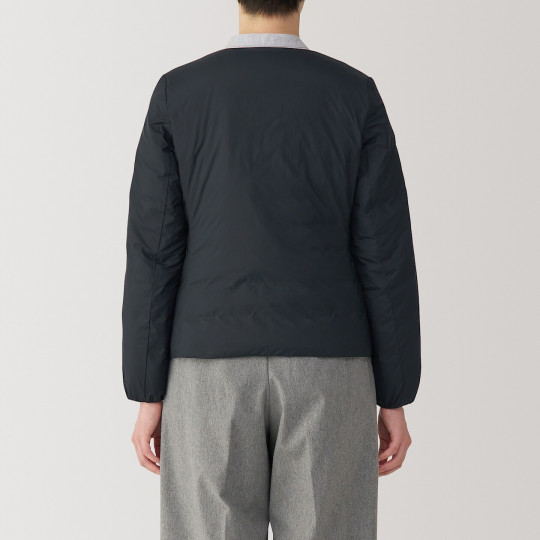 Lekka kurtka puchowa bez kołnierza czarna