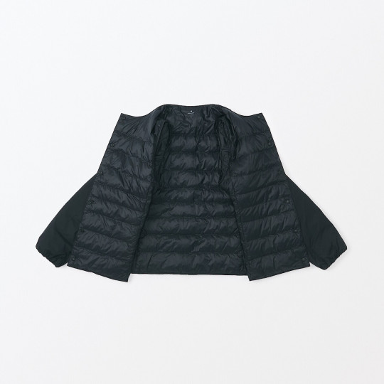 Lekka kurtka puchowa bez kołnierza czarna