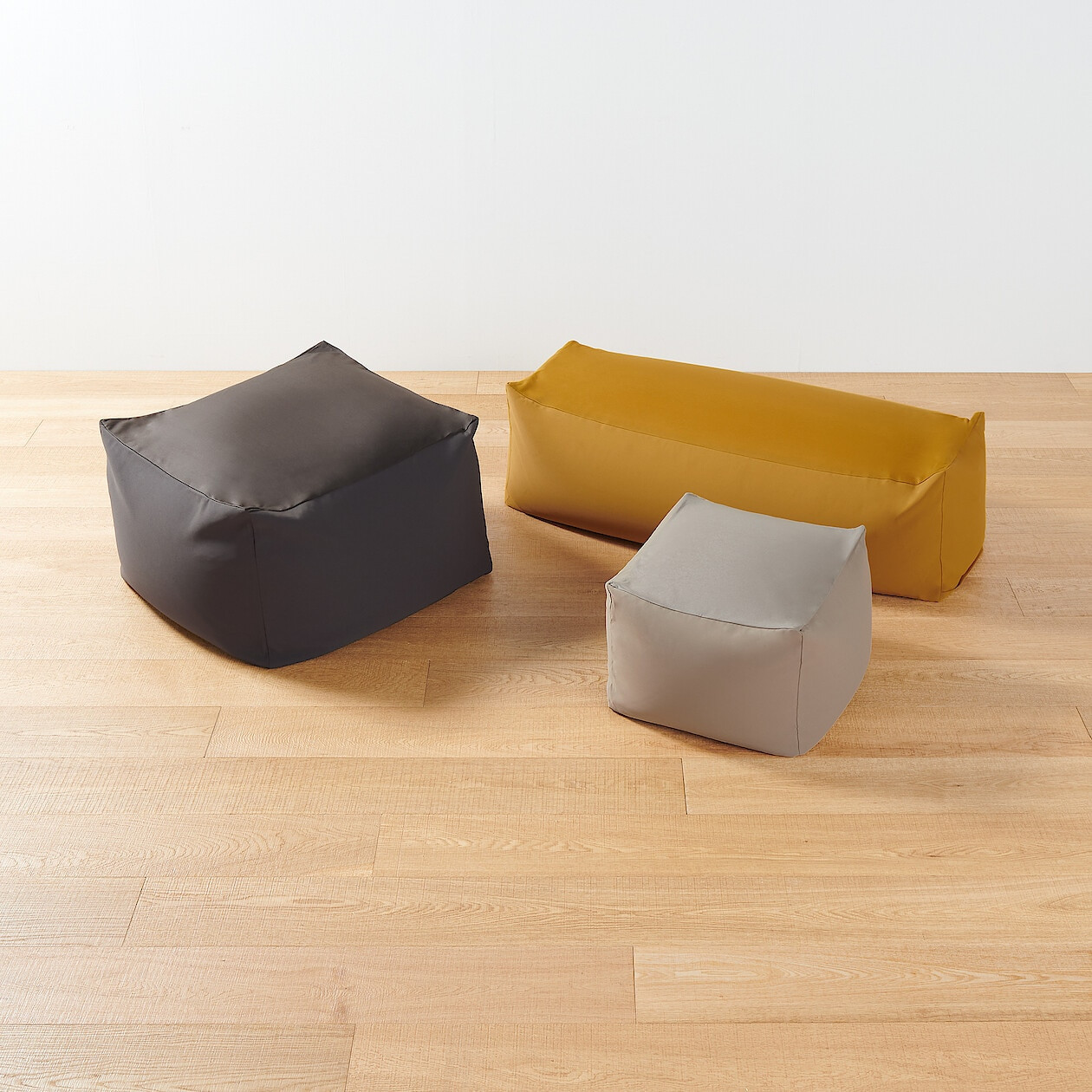 Pokrowiec na puf Body Fit musztardowy