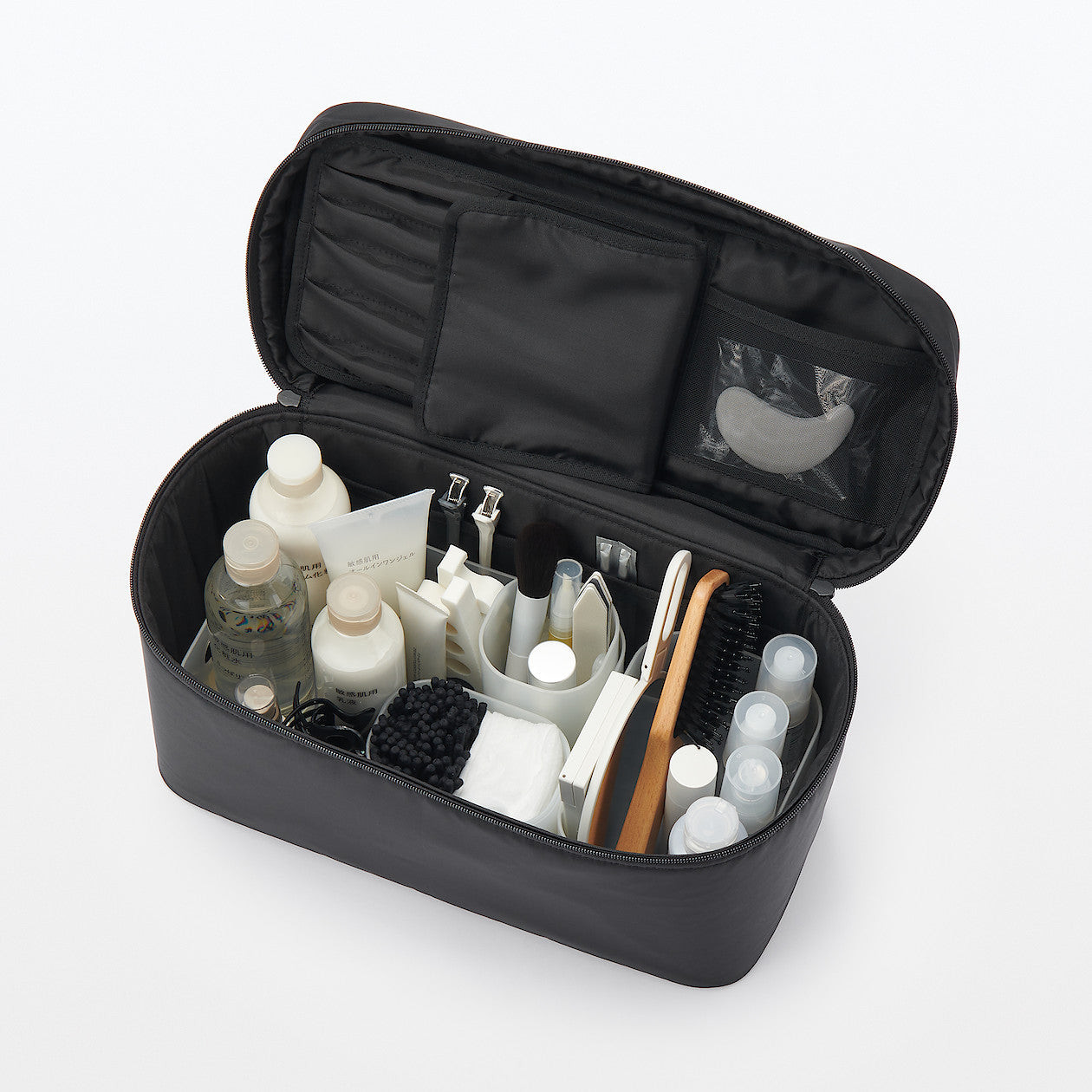 Kosmetyczka kuferek nylonowa L czarna