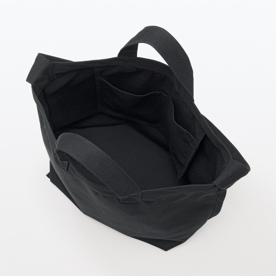 Torba tote bawełniana z podwójnymi uszami czarna