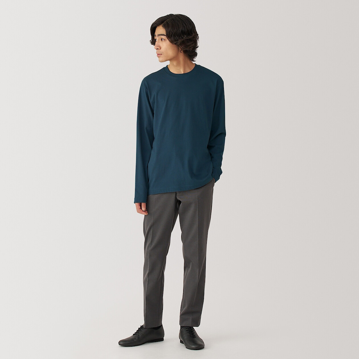 Koszulka z długim rękawem granatowa