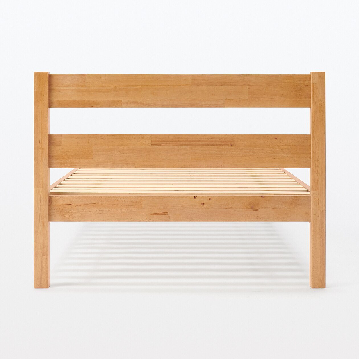 Łóżko z wezgłowiem podwójne 143 x 201.5 cm kauczuk