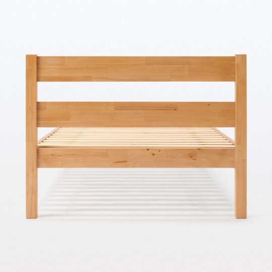 Łóżko z wezgłowiem podwójne 143 x 201.5 cm kauczuk