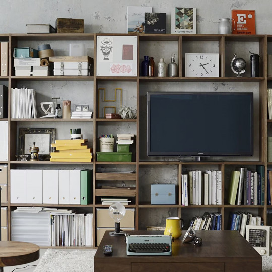 [Dostepny od ręki] Zestaw: regał orzech szeroki i wąski 3 półki