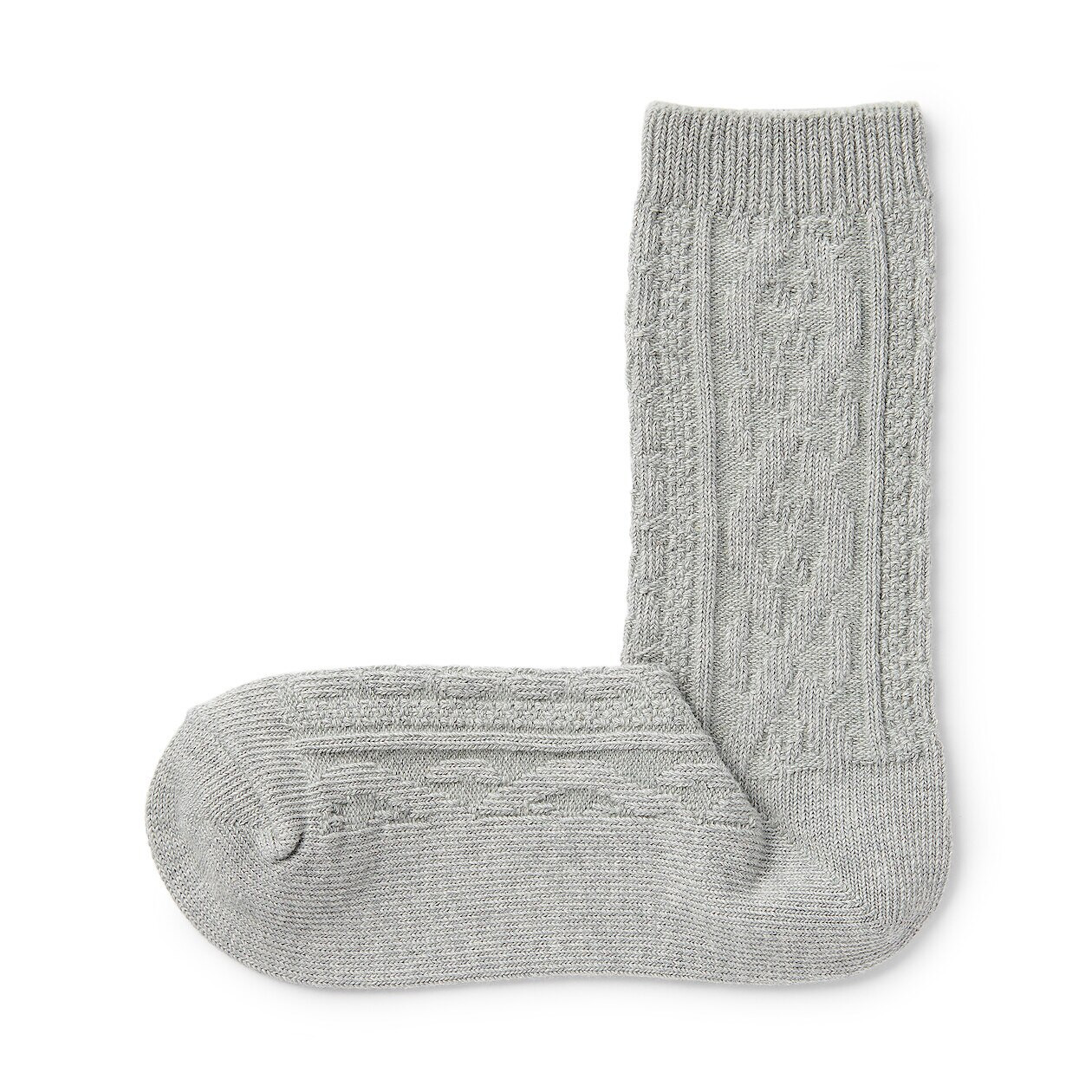 Skarpety z warkoczem szare