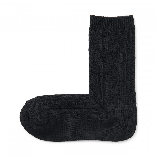 Skarpety z warkoczem czarne