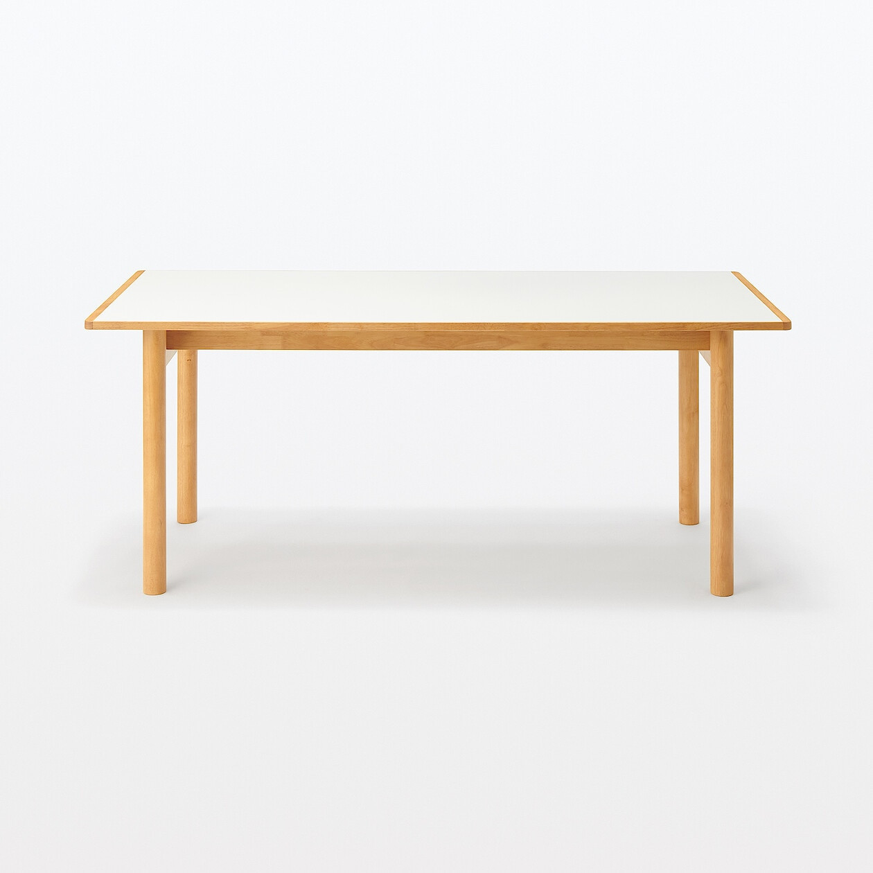 Stół z drewna kauczukowego z blatem melaminowym 180x80cm