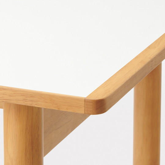 Stół z drewna kauczukowego z blatem melaminowym 180x80cm