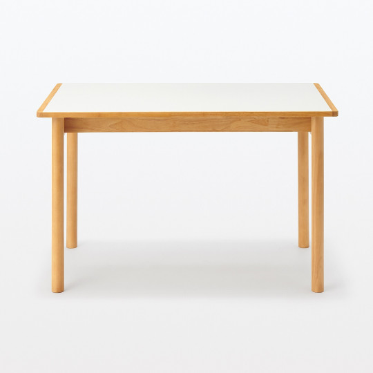 Stół z drewna kauczukowego z blatem melaminowym 120x70cm