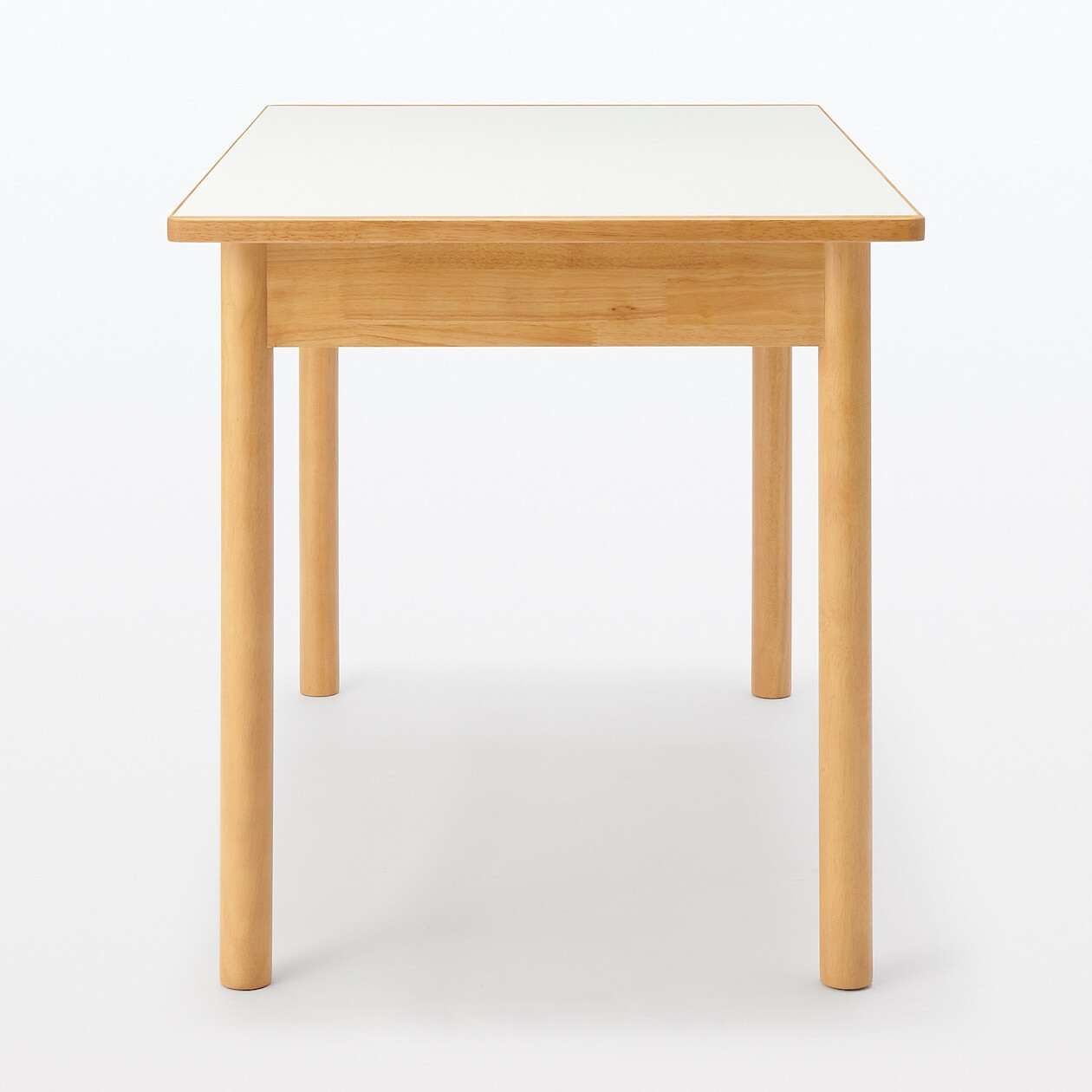 Stół z drewna kauczukowego z blatem melaminowym 120x70cm