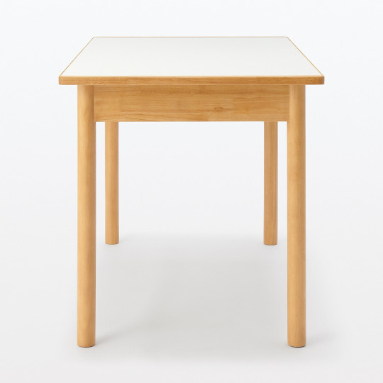 Stół z drewna kauczukowego z blatem melaminowym 120x70cm