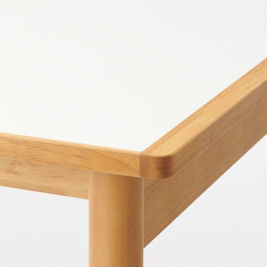 Stół z drewna kauczukowego z blatem melaminowym 120x70cm