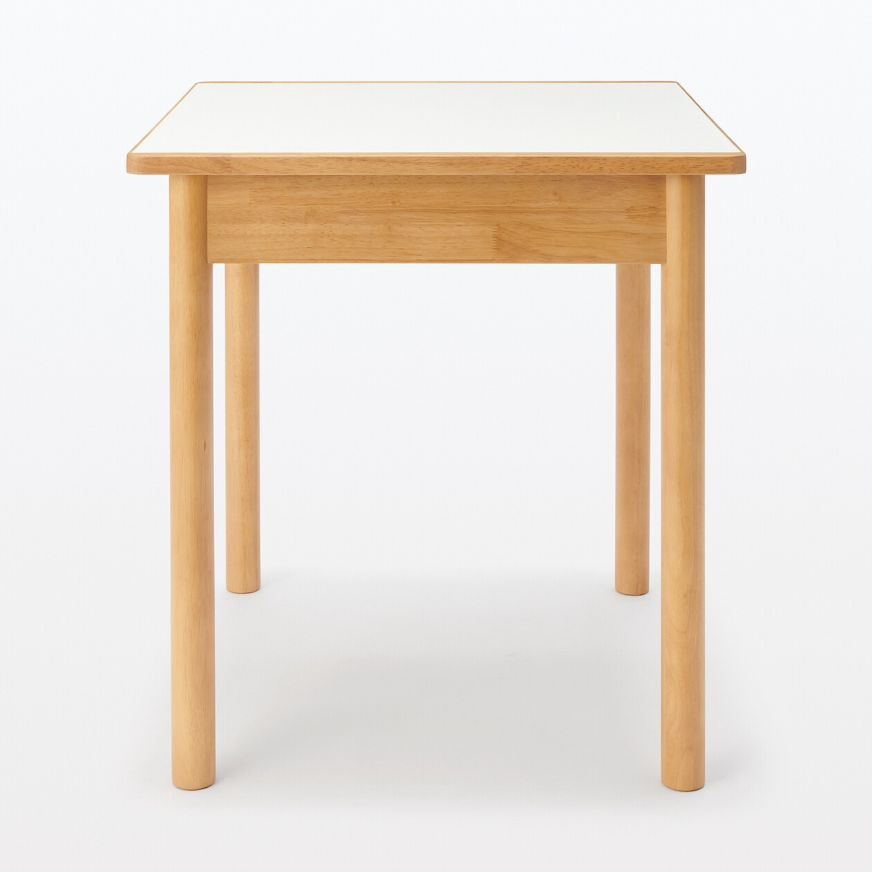 Stół z drewna kauczukowego z blatem melaminowym 70x70cm