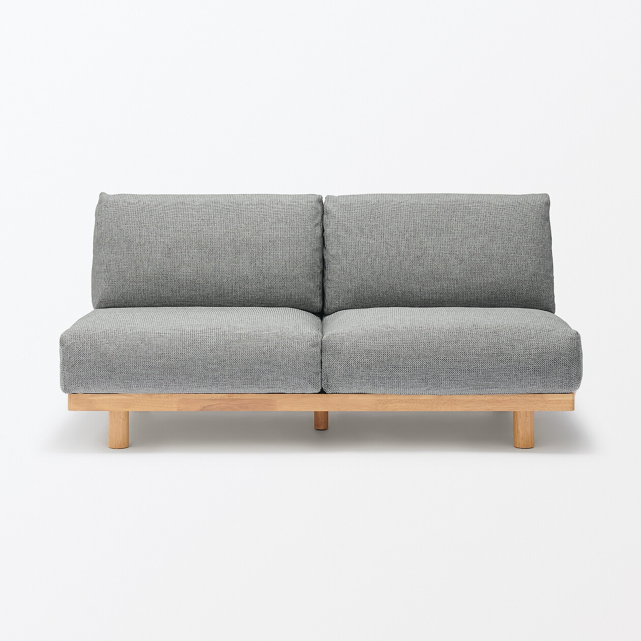 Sofa 2-osobowa z oparciem szara