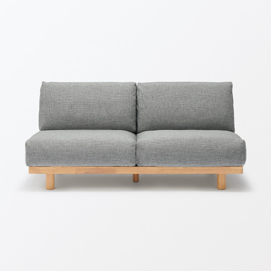 Sofa 2-osobowa z oparciem szara