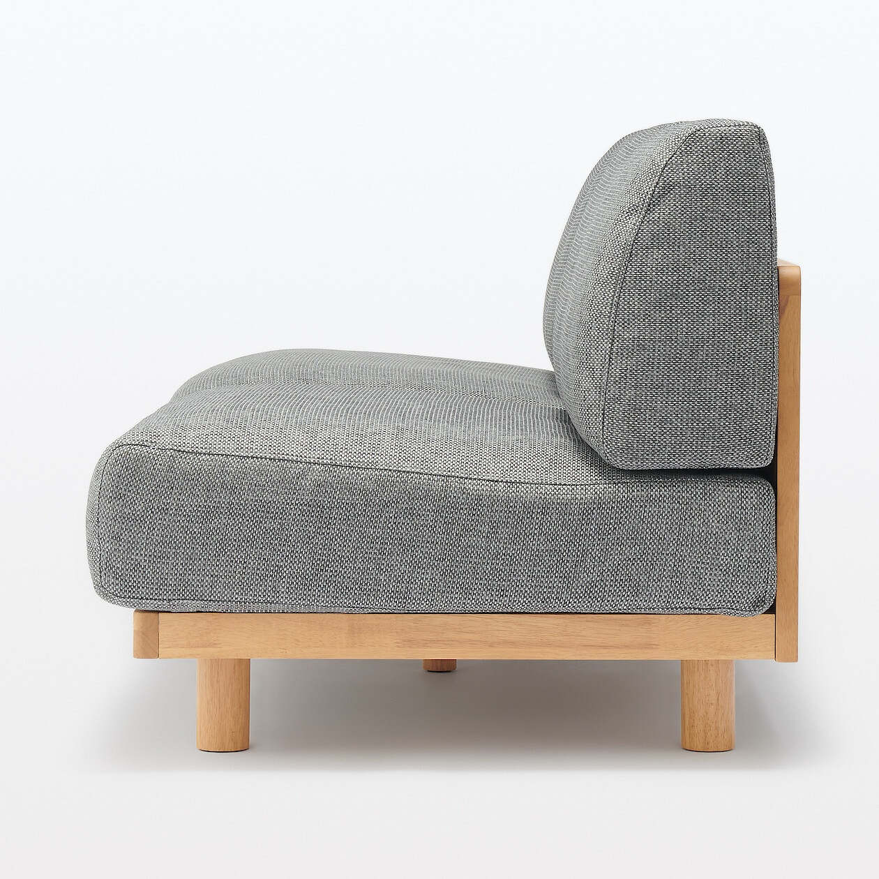 Sofa 2-osobowa z oparciem szara