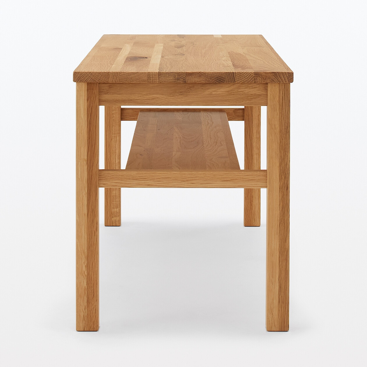 Ławka z drewna dębowego z sękami