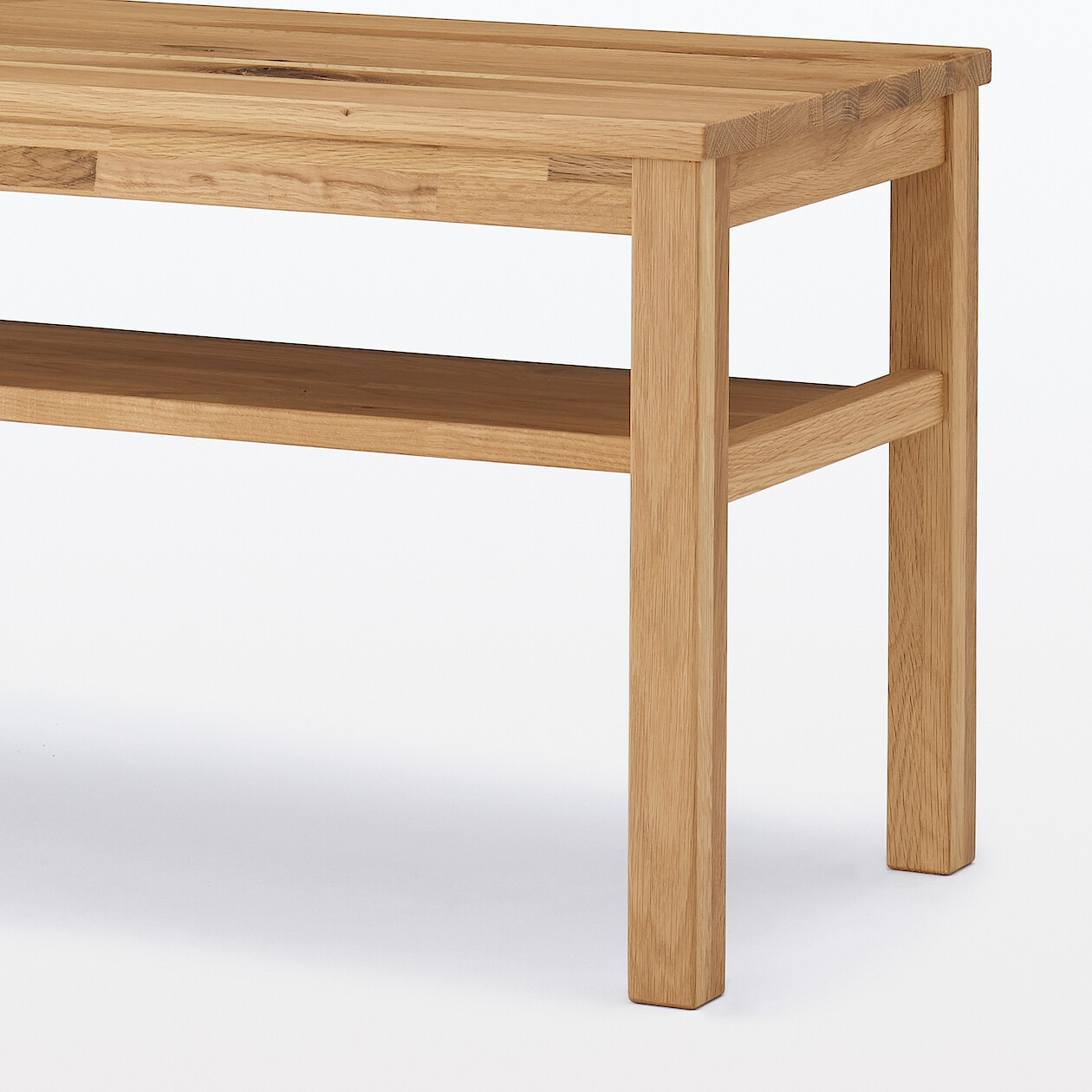 Ławka z drewna dębowego z sękami