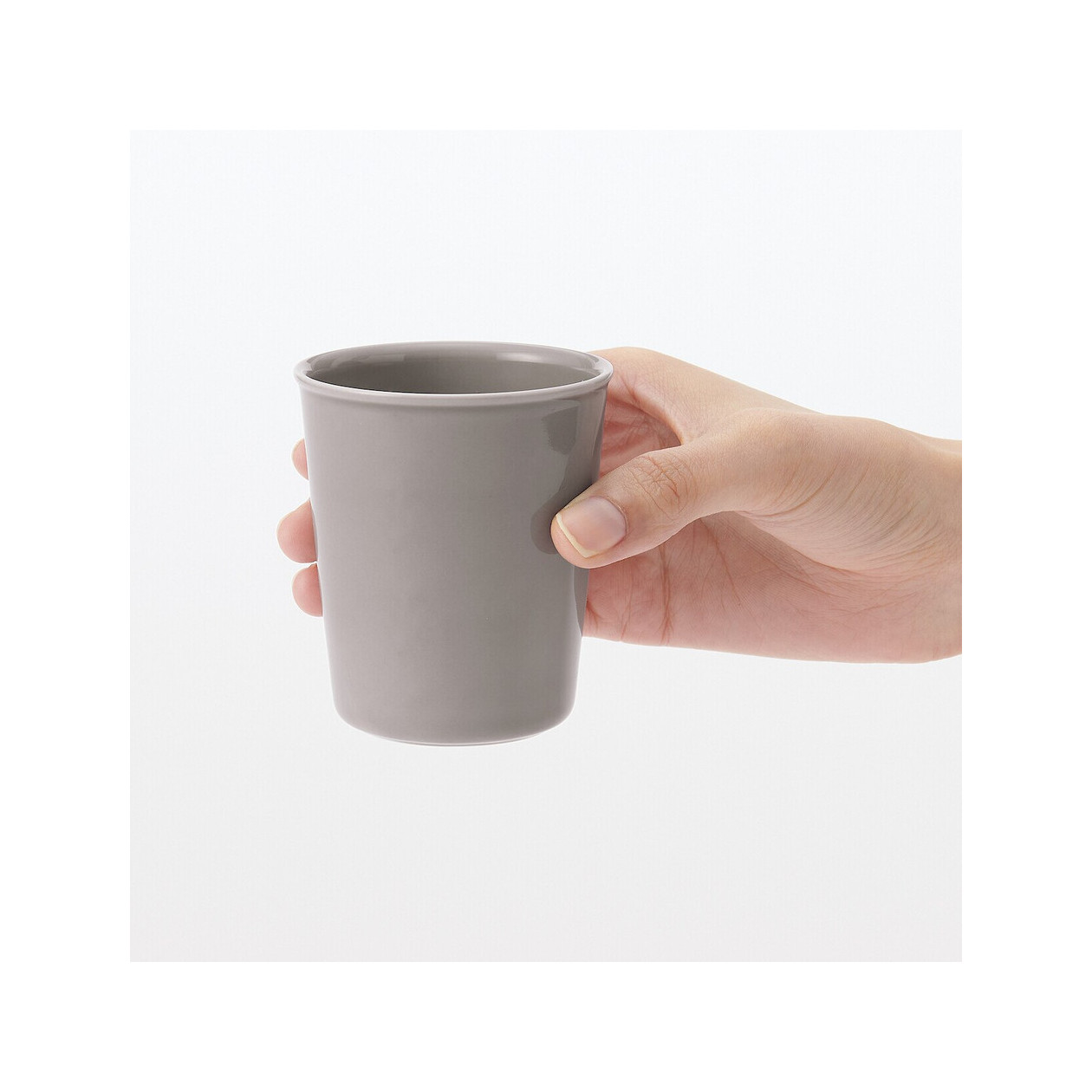 Kubek na szczoteczki do zębów porcelanowy szary