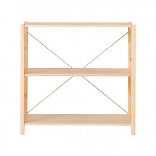 Regał sosnowy szeroki z 3...