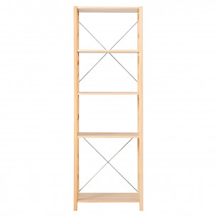 Regał sosnowy wąski z 5...