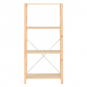 Regał sosnowy wąski z 4...